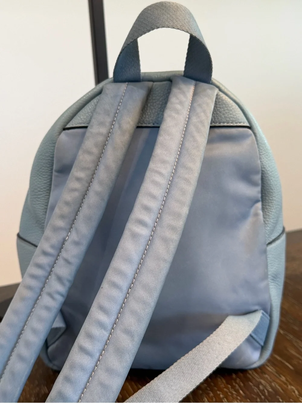 Coach Charlie Mini Backpack in Powder Blue Pebbled Leather
